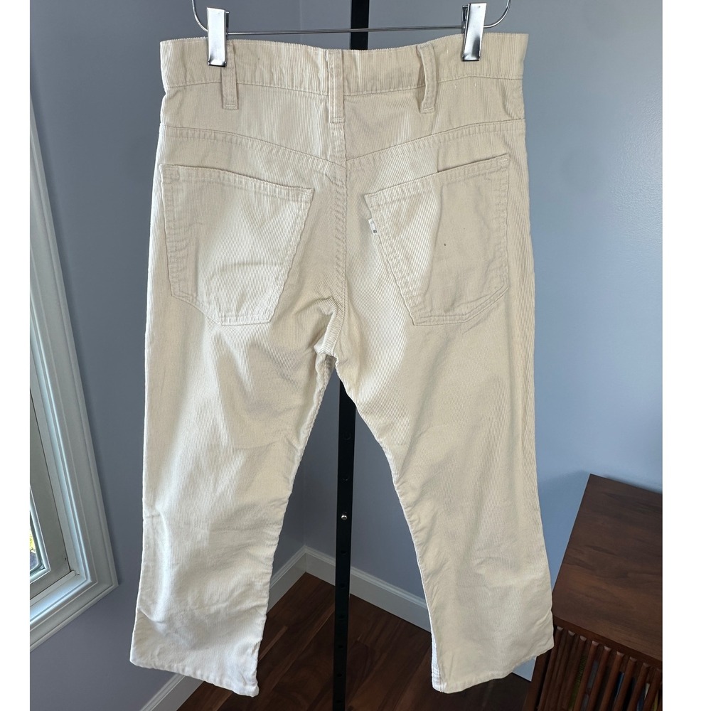 Vintage Levi 646 70s Kids Corduroy Pants Tan Talon Zipper USA Made 28 x 25